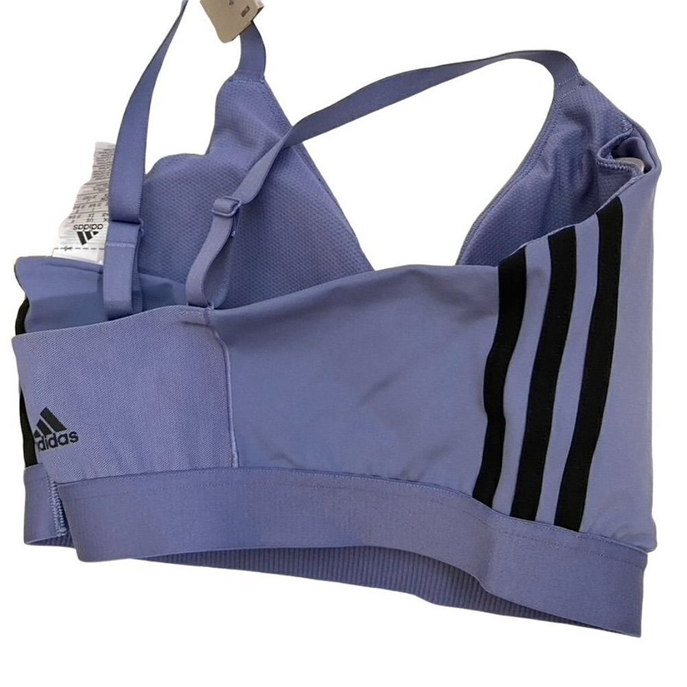 adidas All Me Branded Sports Bra (Plus Size) Violet 2X - Picture 8 of 10